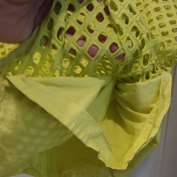 LOFT GREEN Bright Short High Waist Skirt Hollow 4P - Picture 4 of 4